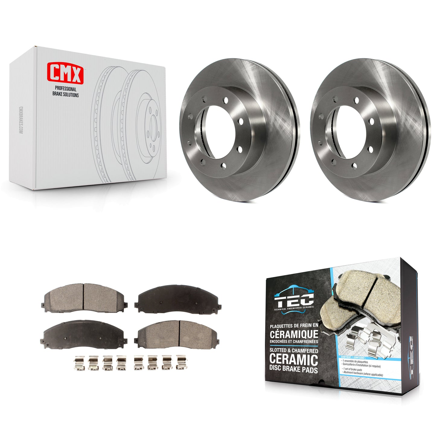[Avant] Kit de Disque et plaquette (céramique) de frein pour Ford F-250 Super Duty F-350 F-450 K8T-100173