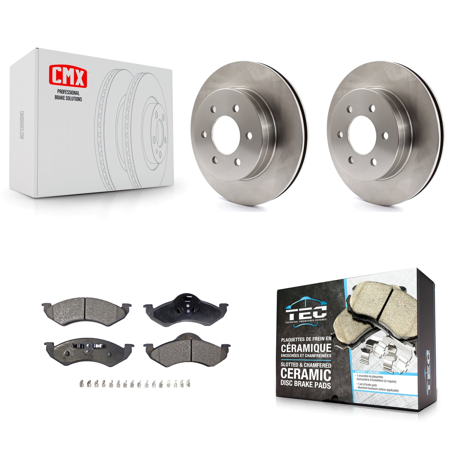 [Avant] Kit de Disque et plaquette (céramique) de frein pour 2000-2002 Dodge Dakota Durango K8T-100192