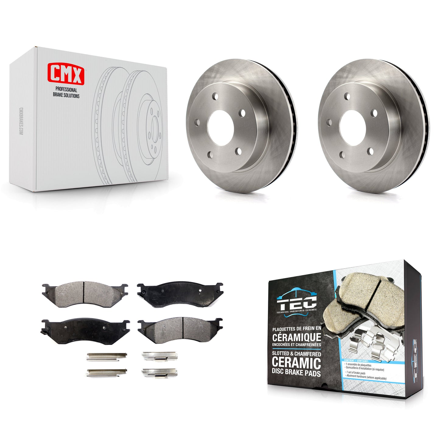 [Avant] Kit de Disque et plaquette (céramique) de frein pour 2000-2001 Dodge Ram 1500 4WD K8T-100199