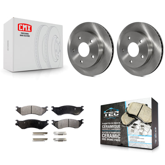 [Avant] Kit de Disque et plaquette (céramique) de frein pour 2000-2001 Dodge Ram 1500 RWD K8T-100200