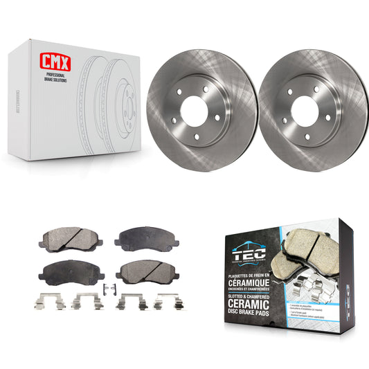 [Avant] Kit de Disque et plaquette (céramique) de frein pour Mitsubishi Chrysler Sebring Dodge Stratus Galant Eclipse Lancer Outlander K8T-100203