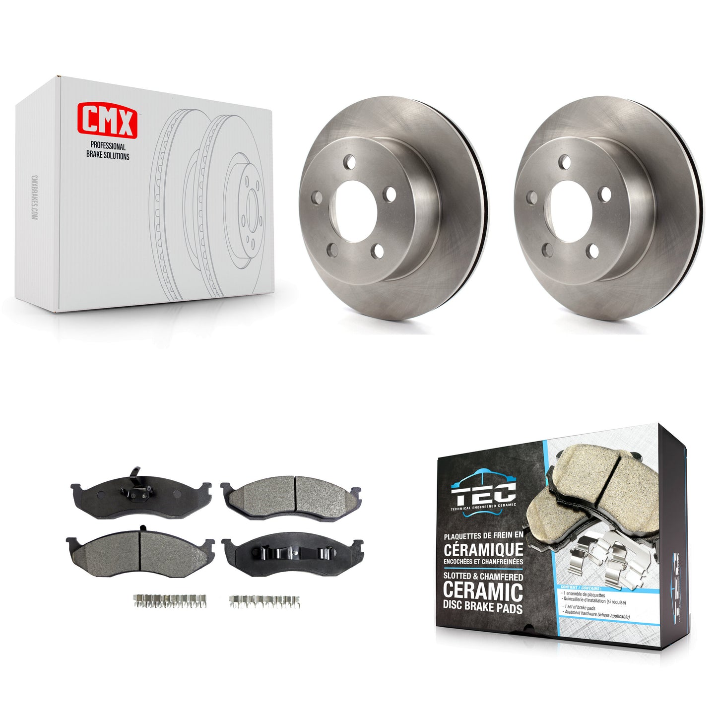 [Avant] Kit de Disque et plaquette (céramique) de frein pour Jeep Wrangler Cherokee Grand Wagoneer TJ K8T-100204