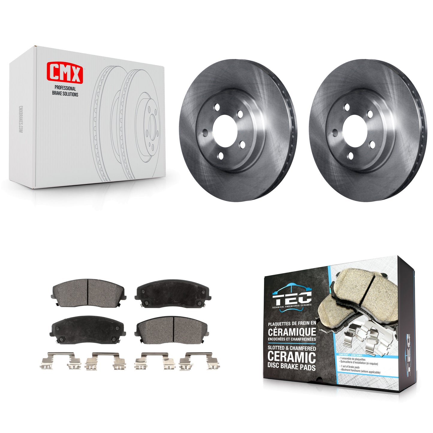 [Avant] Kit de Disque et plaquette (céramique) de frein pour Dodge Charger Chrysler 300 Challenger Magnum K8T-100219