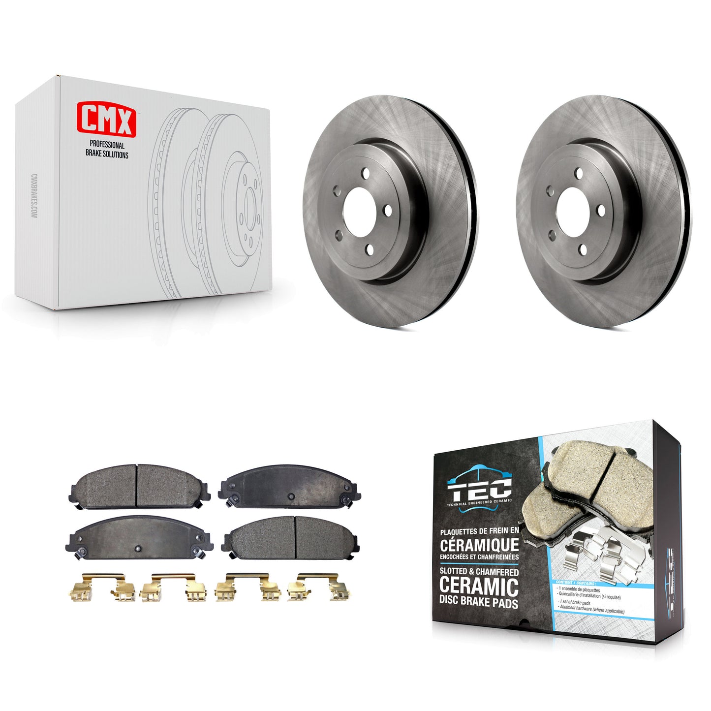 [Avant] Kit de Disque et plaquette (céramique) de frein pour Dodge Charger Chrysler 300 Challenger Magnum K8T-100221