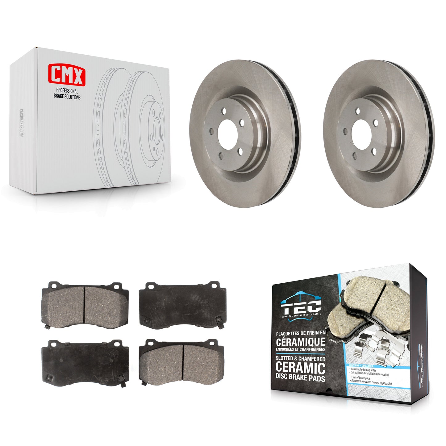 [Avant] Kit de Disque et plaquette (céramique) de frein pour Dodge Charger Chrysler 300 Challenger Magnum K8T-100224