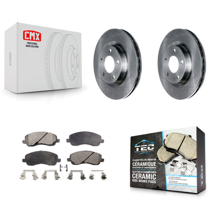 [Avant] Kit de Disque et plaquette (céramique) de frein pour Jeep Dodge Patriot Mitsubishi Chrysler Compass Avenger 200 Caliber Outlander Sport Sebring Lancer RVR K8T-100228