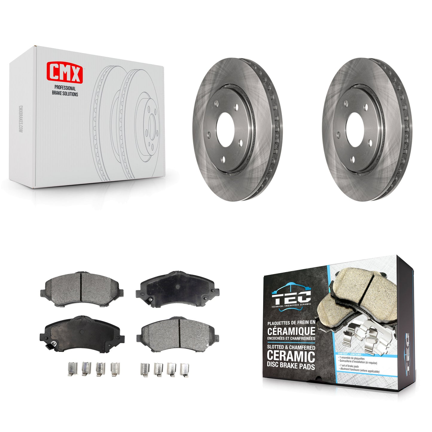[Avant] Kit de Disque et plaquette (céramique) de frein pour Dodge Grand Caravan Chrysler Town & Country Journey Volkswagen Routan Ram C/V K8T-100232