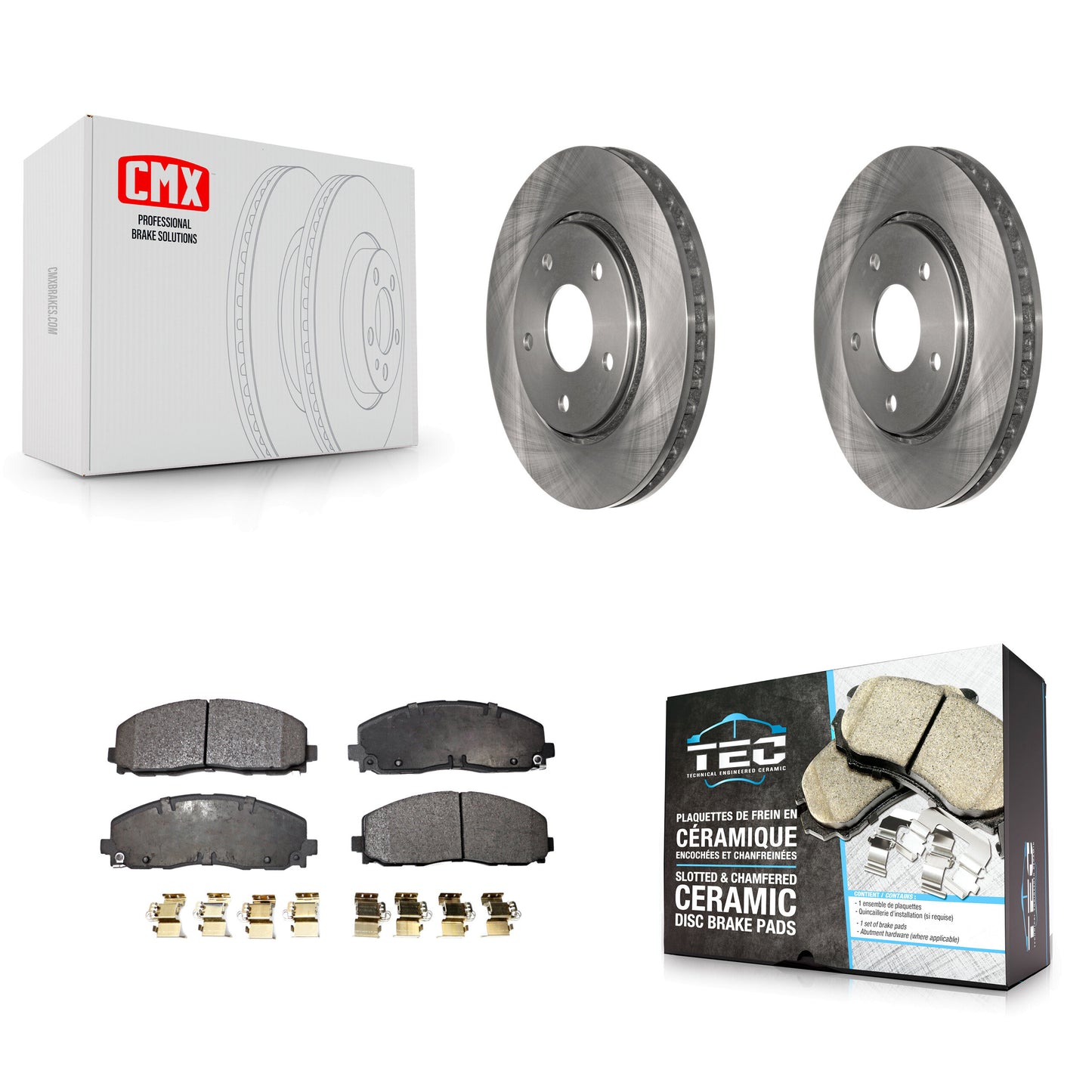[Avant] Kit de Disque et plaquette (céramique) de frein pour 2017-2018 Dodge Grand Caravan avec Single Piston Caliper K8T-100233