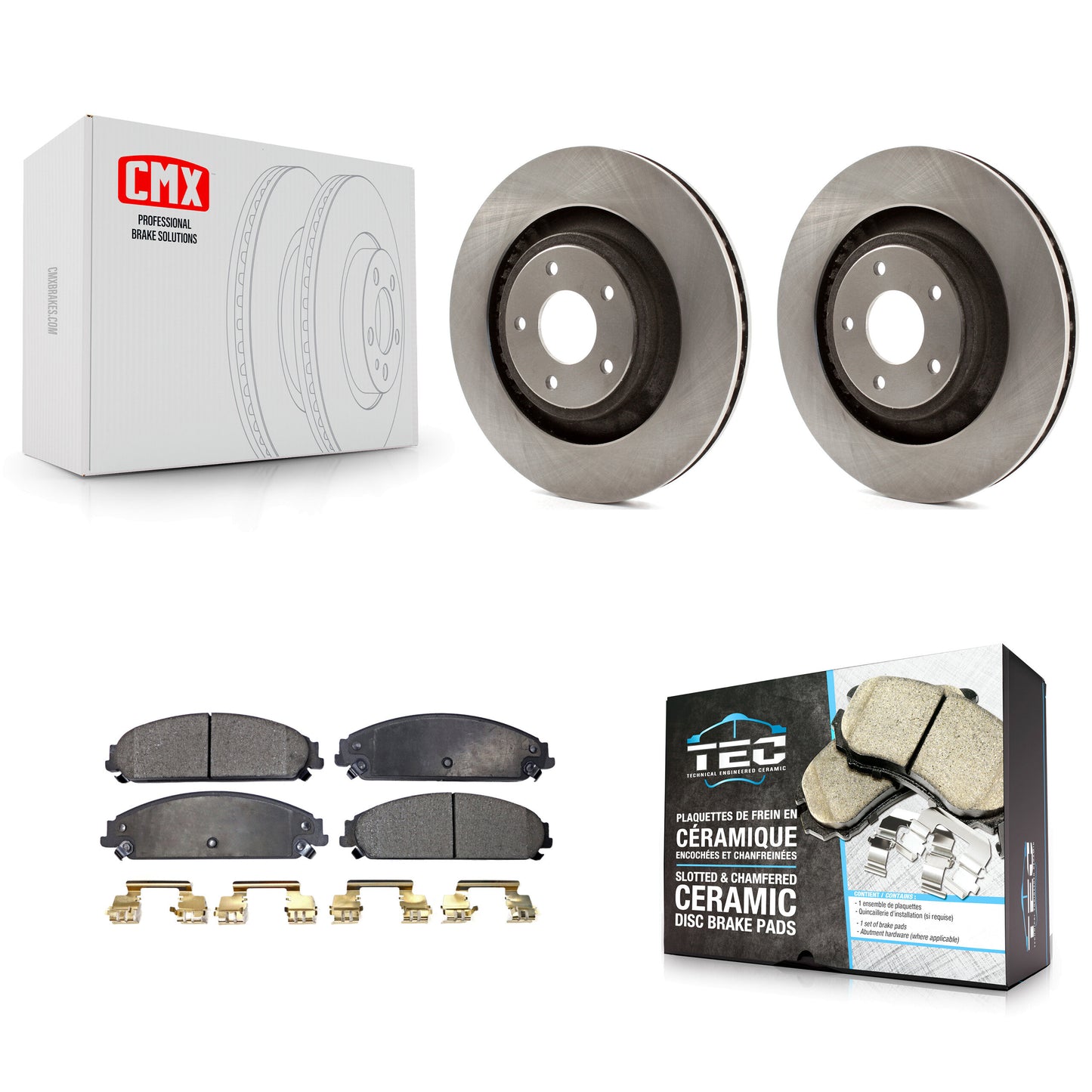 [Avant] Kit de Disque et plaquette (céramique) de frein pour Dodge Chrysler 200 Avenger Caliber K8T-100236