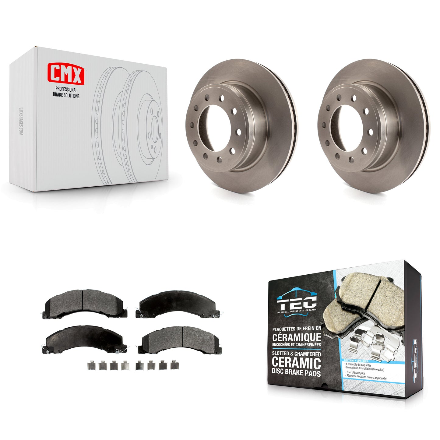 [Avant] Kit de Disque et plaquette (céramique) de frein pour Ram 5500 Dodge Sterling Truck 4500 Bullet 45 55 K8T-100238