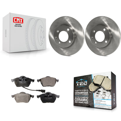 [Avant] Kit de Disque et plaquette (céramique) de frein pour 1996-1998 Volkswagen Jetta 2.8L avec 239mm Diameter Rotor K8T-100251