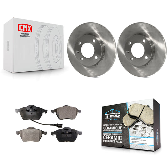 [Avant] Kit de Disque et plaquette (céramique) de frein pour 1996-1998 Volkswagen Jetta 2.8L avec 239mm Diameter Rotor K8T-100251