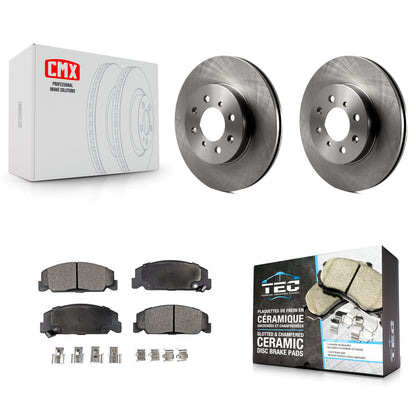 [Avant] Kit de Disque et plaquette (céramique) de frein pour 1997 Honda Civic LX avec 4-Wheel ABS K8T-100260