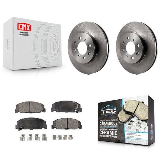 [Avant] Kit de Disque et plaquette (céramique) de frein pour 1997 Honda Civic LX avec 4-Wheel ABS K8T-100260