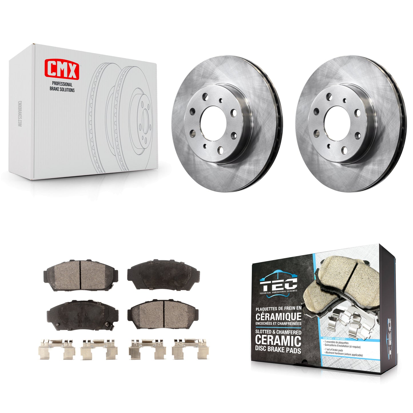 [Avant] Kit de Disque et plaquette (céramique) de frein pour 1994-1995 Honda Civic EX avec Sedan Non-ABS K8T-100269