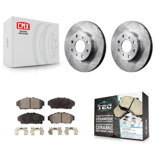 [Avant] Kit de Disque et plaquette (céramique) de frein pour 1994-1995 Honda Civic EX avec Sedan Non-ABS K8T-100269