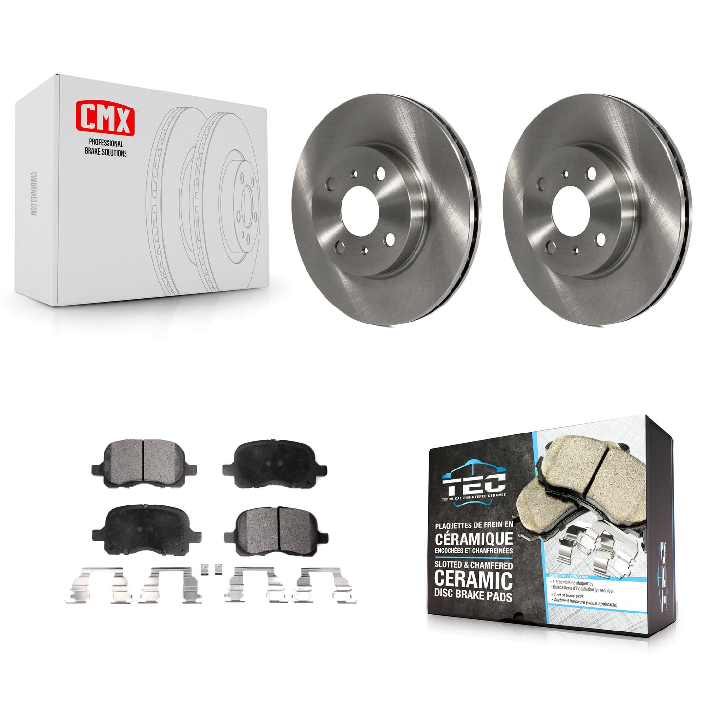 [Avant] Kit de Disque et plaquette (céramique) de frein pour 1998-2002 Toyota Corolla Chevrolet Prizm K8T-100284