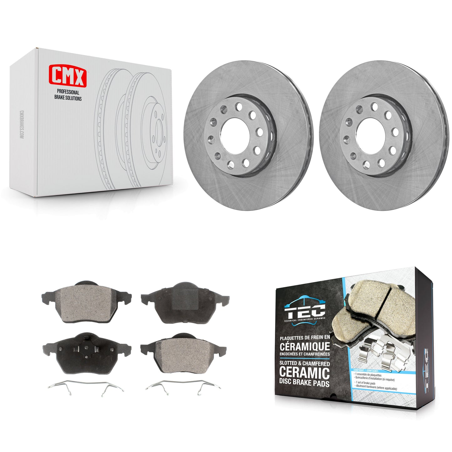 [Avant] Kit de Disque et plaquette (céramique) de frein pour Volkswagen Passat Audi A4 Quattro A6 K8T-100288