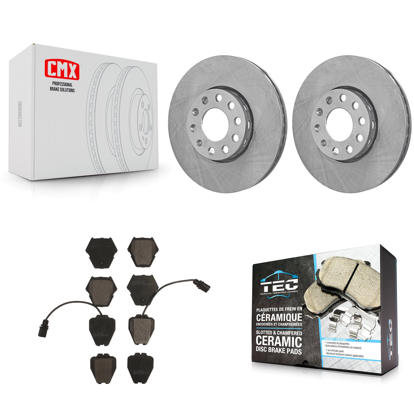 [Avant] Kit de Disque et plaquette (céramique) de frein pour Volkswagen Passat Audi A4 Quattro K8T-100290