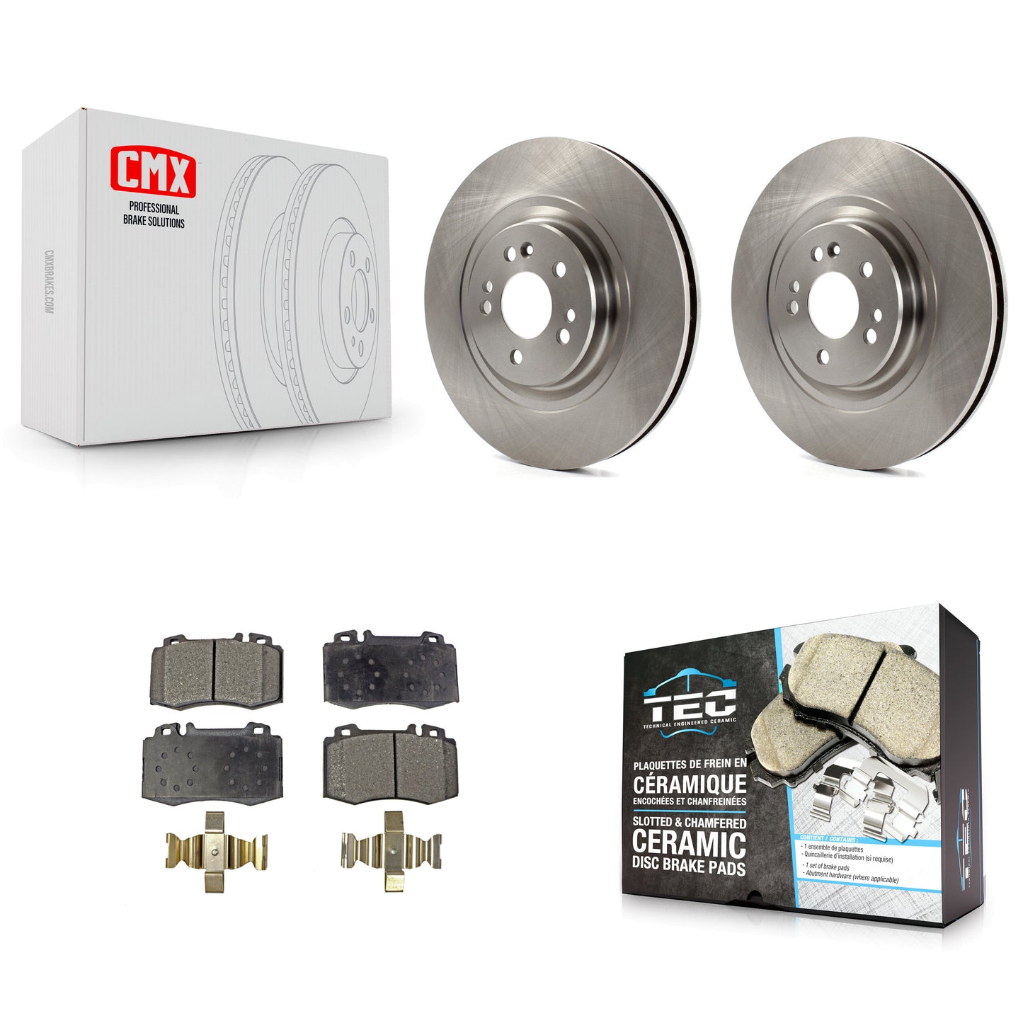 [Avant] Kit de Disque et plaquette (céramique) de frein pour Mercedes-Benz ML500 ML430 ML55 AMG K8T-100346