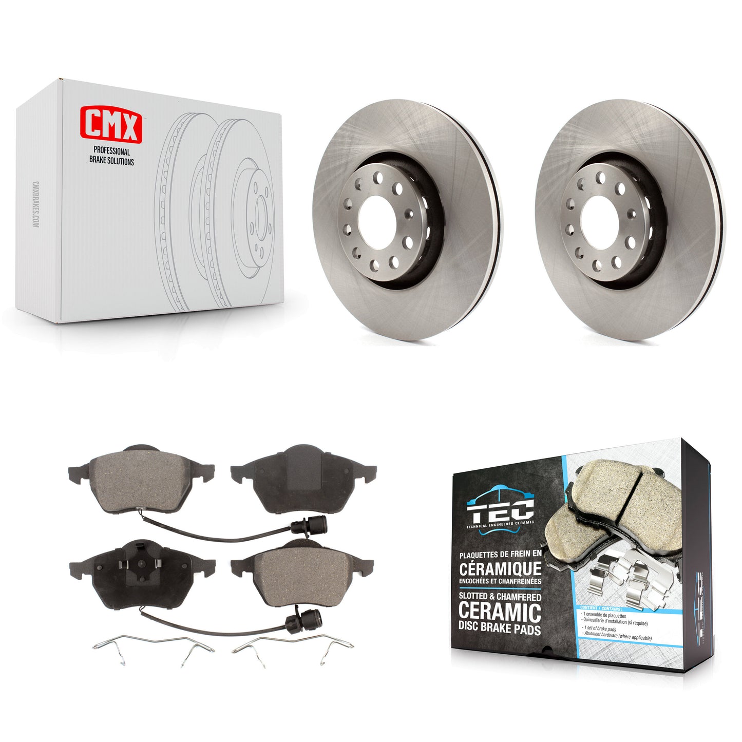 [Avant] Kit de Disque et plaquette (céramique) de frein pour 1997-1999 Audi A8 Quattro K8T-100356
