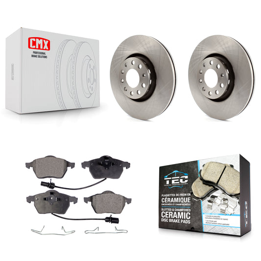 [Avant] Kit de Disque et plaquette (céramique) de frein pour Audi A4 Quattro A6 S4 S6 avec 312mm Diameter Rotor K8T-100358