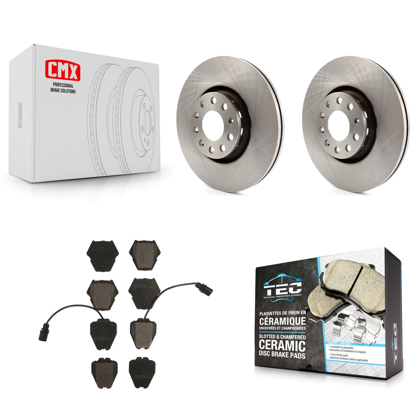 [Avant] Kit de Disque et plaquette (céramique) de frein pour 2000 Audi A8 Quattro avec 323mm Diameter Rotor K8T-100359