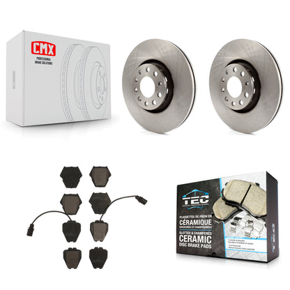 [Avant] Kit de Disque et plaquette (céramique) de frein pour 2000 Audi A8 Quattro avec 323mm Diameter Rotor K8T-100359