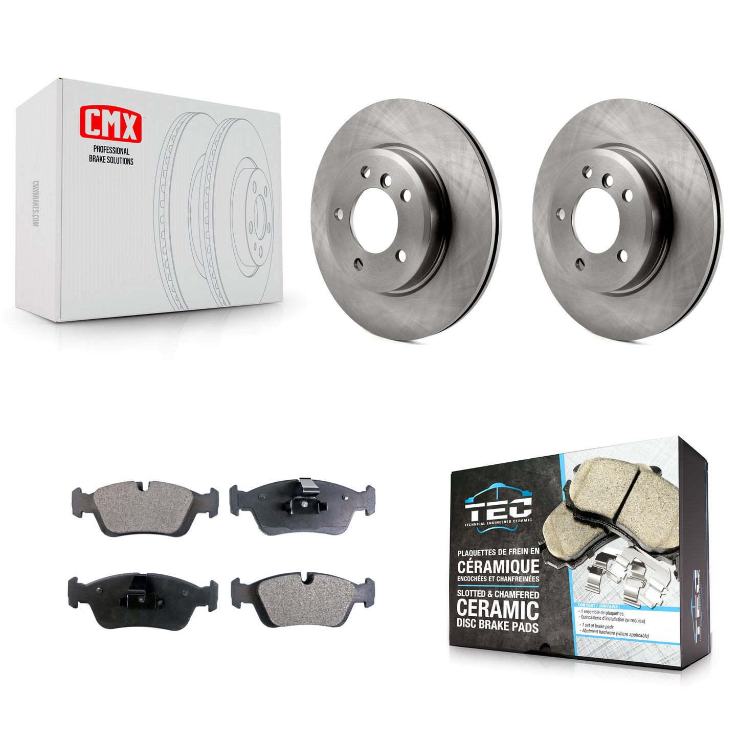 [Avant] Kit de Disque et plaquette (céramique) de frein pour BMW 325i 325Ci Z4 325xi Z3 323i 328i 323Ci 328Ci 320i K8T-100362