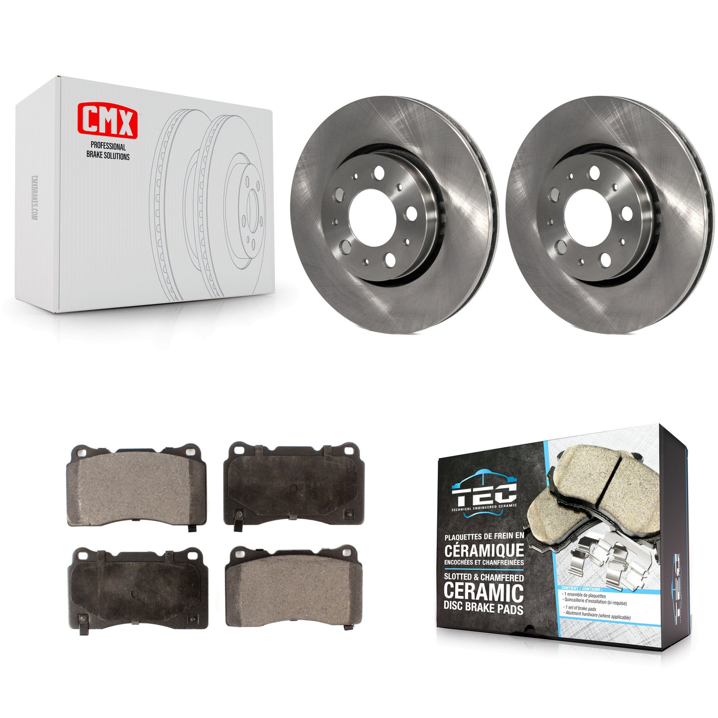 [Avant] Kit de Disque et plaquette (céramique) de frein pour 2005-2007 Volvo V70 R avec 286mm Diameter Rotor K8T-100372