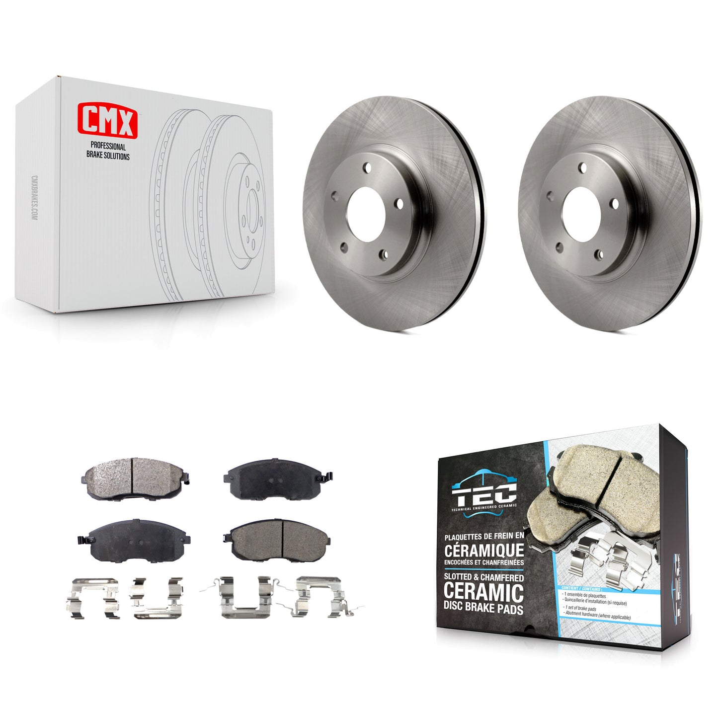 [Avant] Kit de Disque et plaquette (céramique) de frein pour Nissan Altima Maxima Infiniti I35 INFINITI K8T-100382