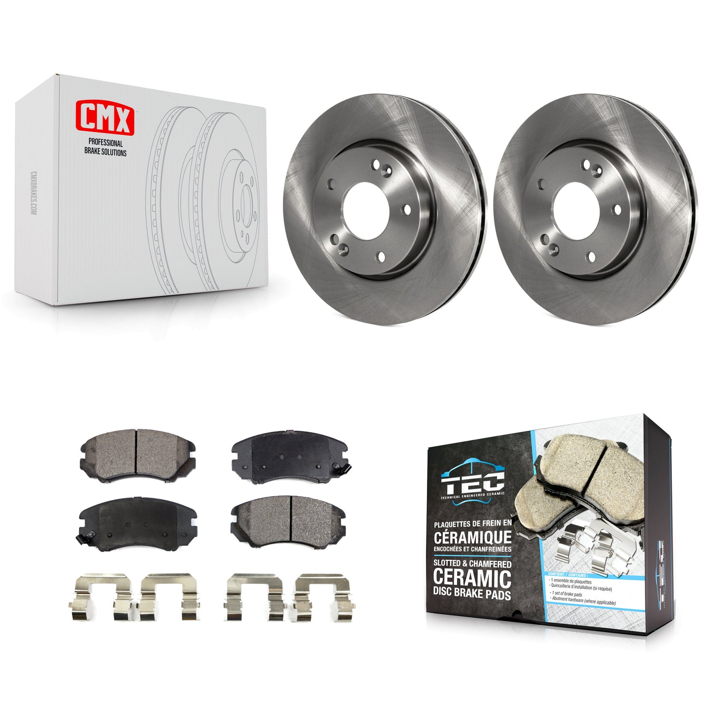 [Avant] Kit de Disque et plaquette (céramique) de frein pour Hyundai Kia Sonata Soul Sportage Tucson Optima Tiburon Magentis K8T-100392