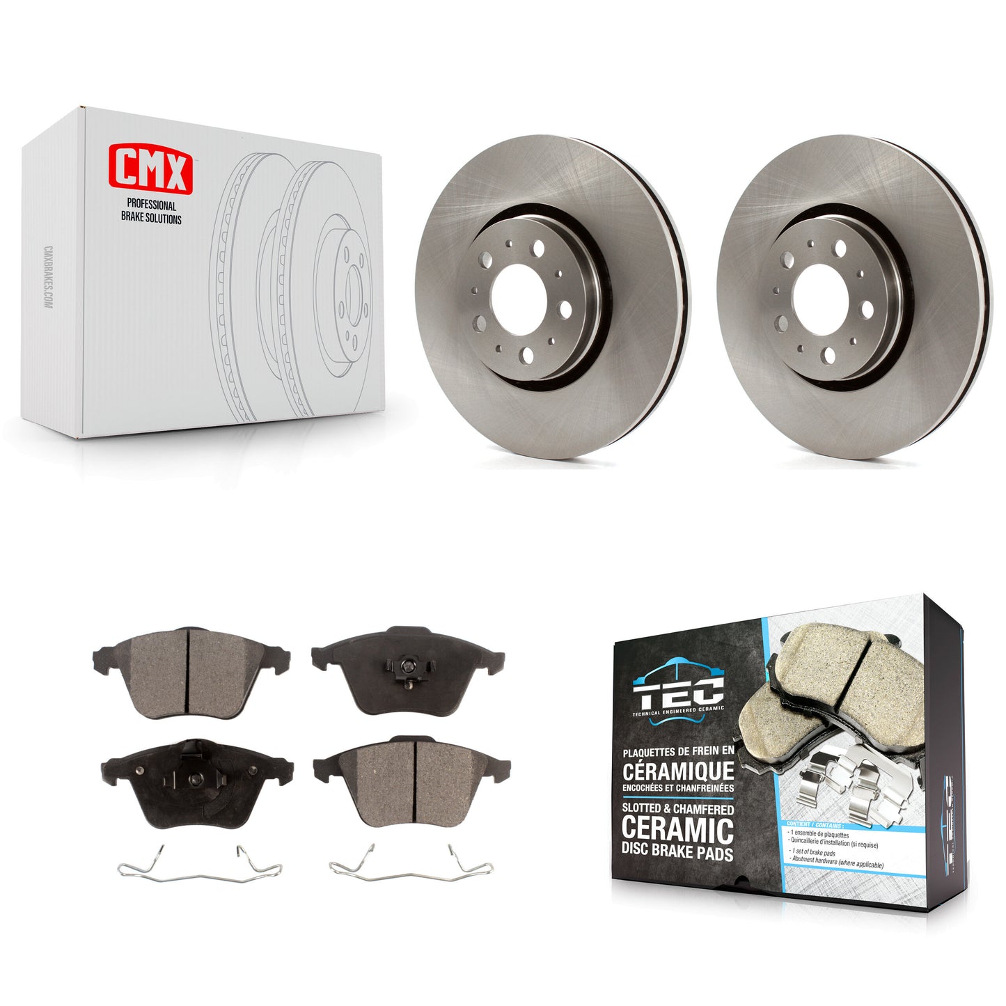 [Avant] Kit de Disque et plaquette (céramique) de frein pour 2003-2014 Volvo XC90 avec 316mm Diameter Rotor K8T-100432