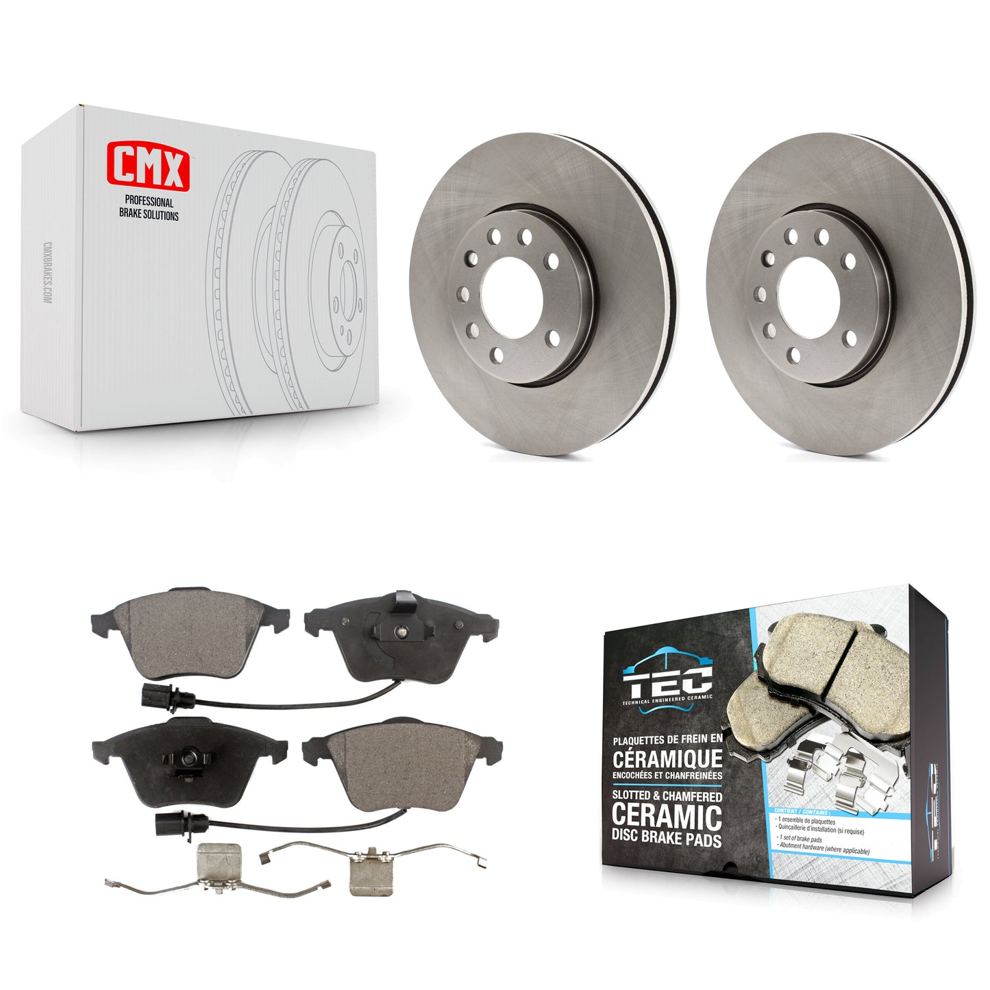 [Avant] Kit de Disque et plaquette (céramique) de frein pour 2010 Saab 9-3X avec 285mm Diameter Rotor K8T-100452