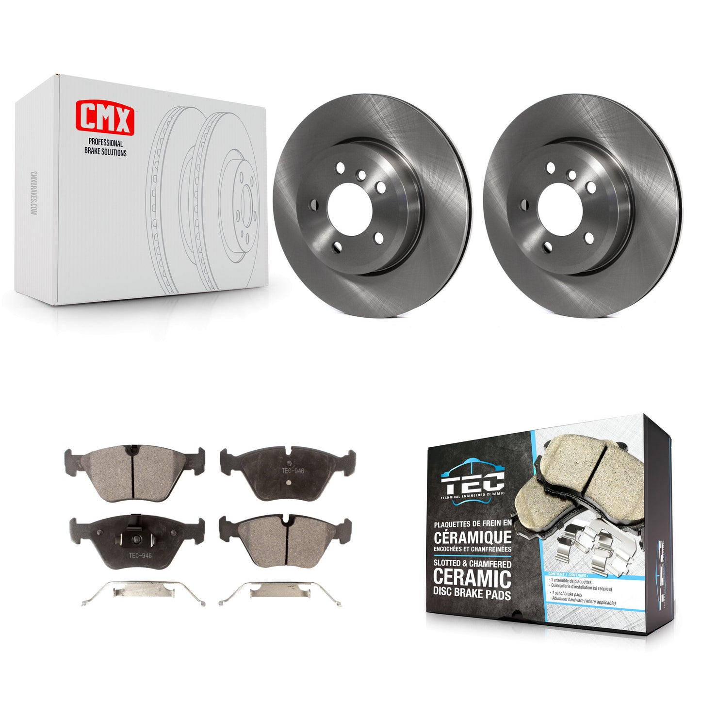 [Avant] Kit de Disque et plaquette (céramique) de frein pour 2004-2010 BMW X3 K8T-100474
