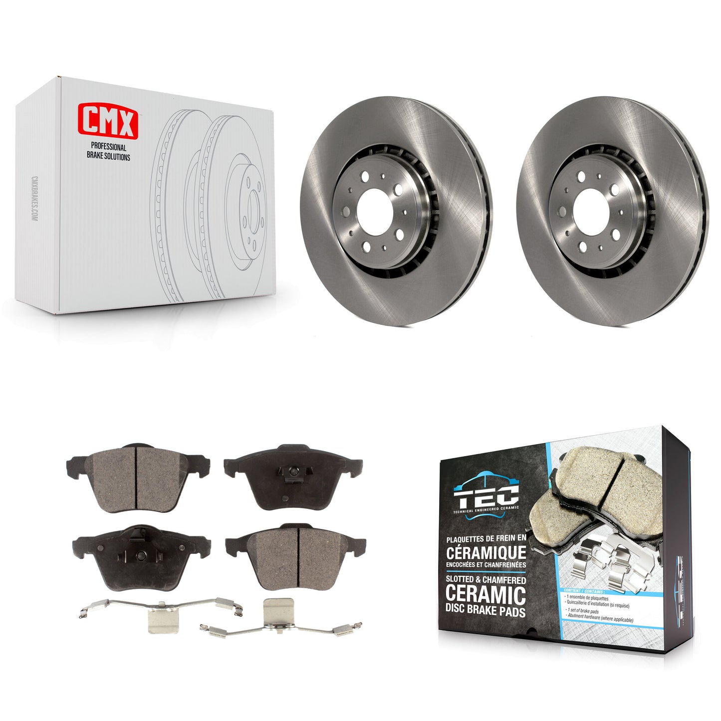 [Avant] Kit de Disque et plaquette (céramique) de frein pour 2003-2014 Volvo XC90 avec 336mm Diameter Rotor K8T-100475