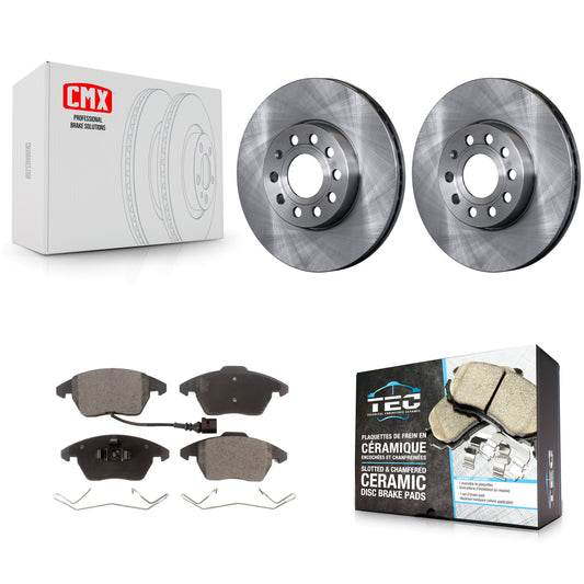 [Avant] Kit de Disque et plaquette (céramique) de frein pour Volkswagen Jetta Beetle Golf Rabbit Eos Audi A3 GTI Quattro K8T-100481