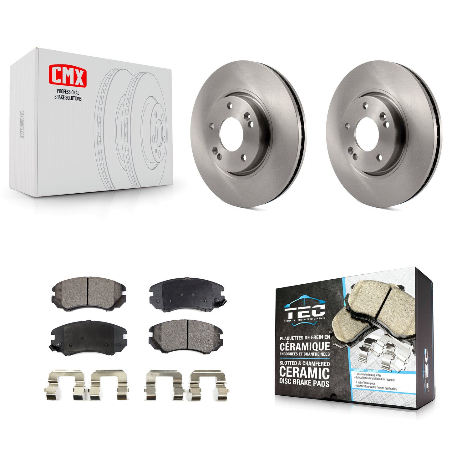 [Avant] Kit de Disque et plaquette (céramique) de frein pour 2006-2010 Hyundai Sonata 3.3L K8T-100494