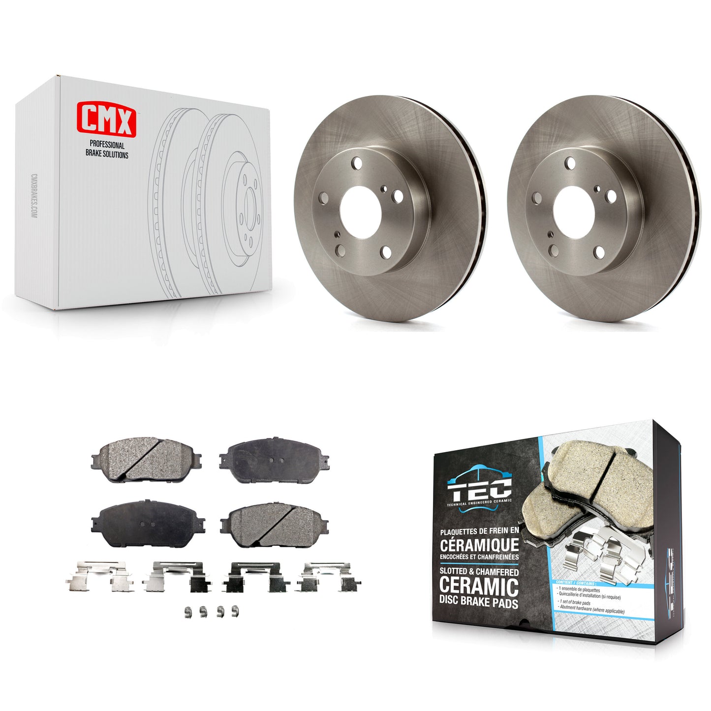 [Avant] Kit de Disque et plaquette (céramique) de frein pour 2005-2015 Toyota Tacoma avec 5 Lug Wheels K8T-100495