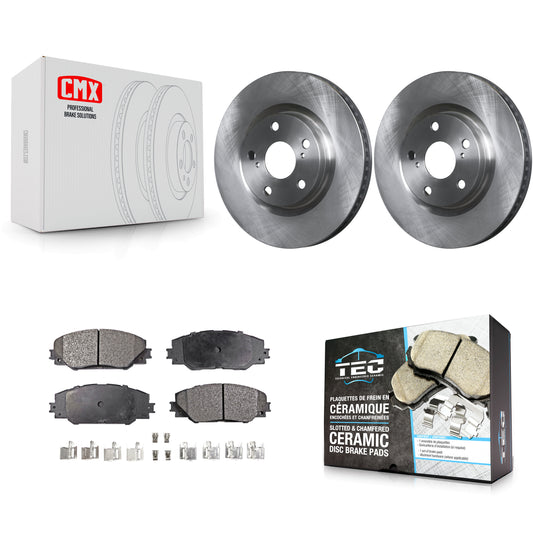 [Avant] Kit de Disque et plaquette (céramique) de frein pour Toyota RAV4 Scion tC Matrix Pontiac Vibe Corolla iM Mirai K8T-100500