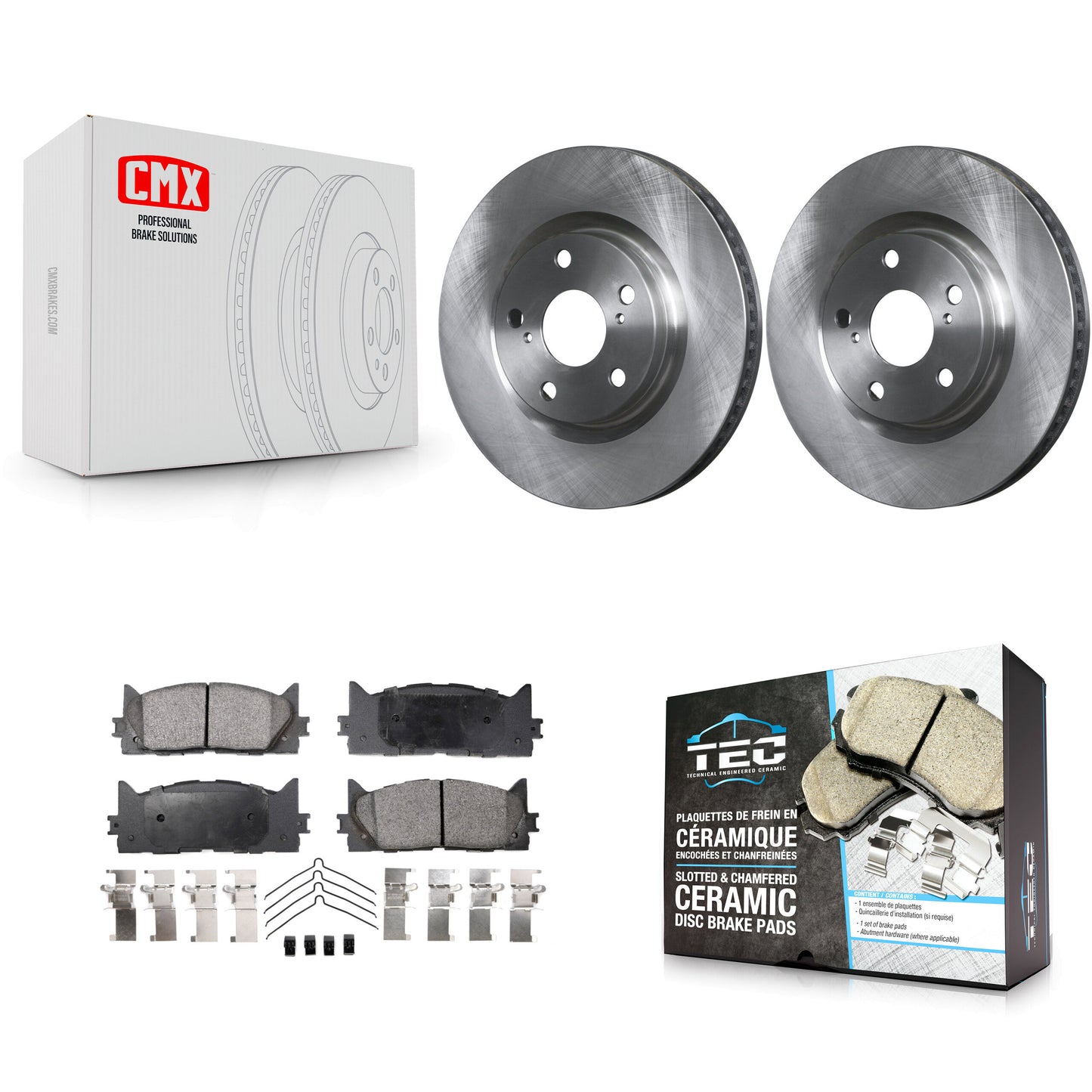 [Avant] Kit de Disque et plaquette (céramique) de frein pour Toyota Camry Lexus ES350 Avalon ES300h K8T-100501