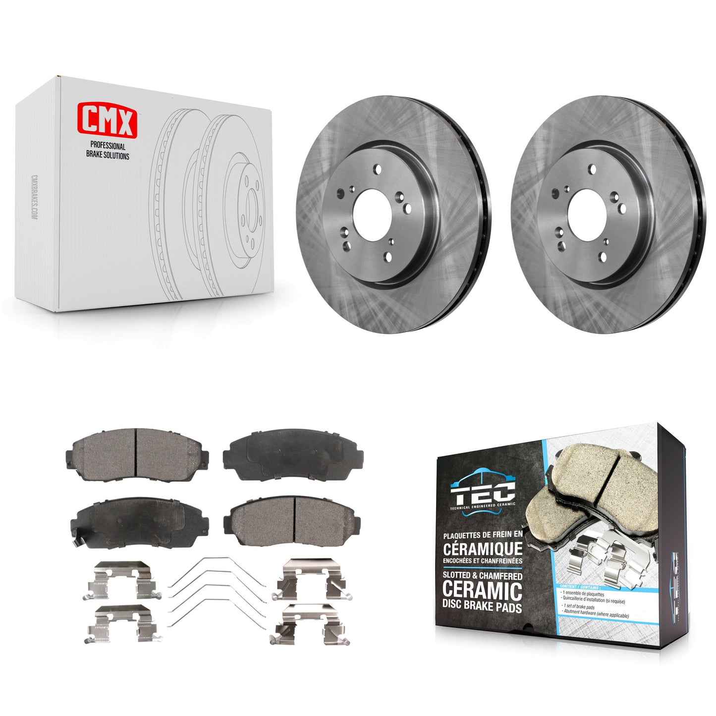 [Avant] Kit de Disque et plaquette (céramique) de frein pour Honda CR-V Crosstour Accord K8T-100518