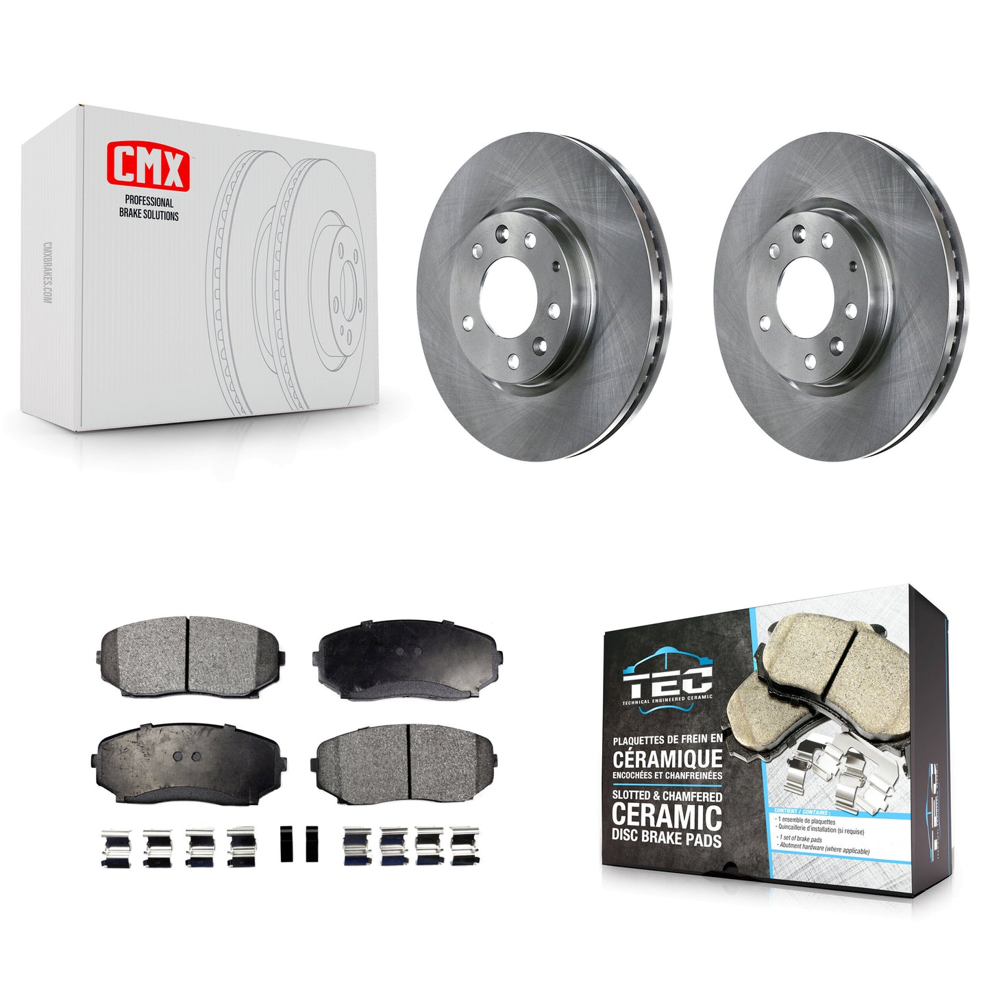 [Avant] Kit de Disque et plaquette (céramique) de frein pour Ford Edge Mazda CX-7 Lincoln MKX K8T-100522