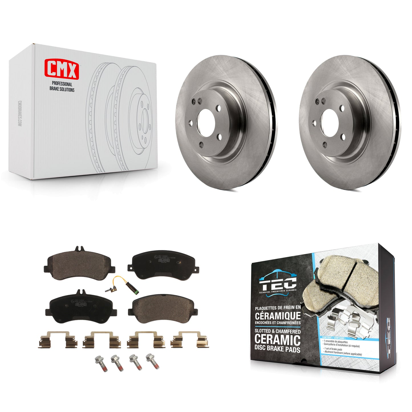 [Avant] Kit de Disque et plaquette (céramique) de frein pour Mercedes-Benz GLK350 GLK250 K8T-100528