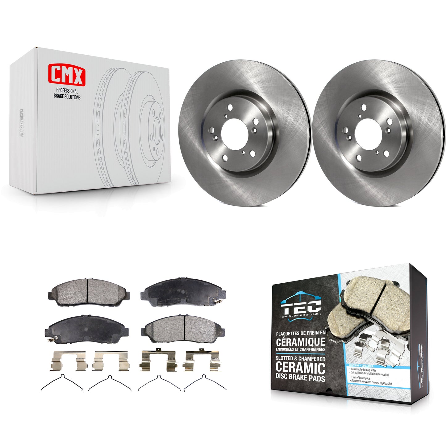 [Avant] Kit de Disque et plaquette (céramique) de frein pour Honda Pilot Acura MDX RLX ZDX K8T-100539