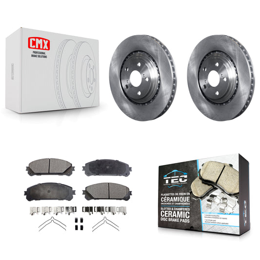 [Avant] Kit de Disque et plaquette (céramique) de frein pour Toyota Highlander Sienna Lexus RX350 NX200t NX300 RX450h NX300h K8T-100560