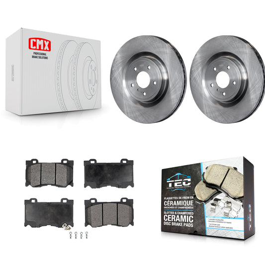 [Avant] Kit de Disque et plaquette (céramique) de frein pour INFINITI G37 Q50 Nissan 370Z Q60 M37 Q70 Q70L QX70 M56 FX50 Z K8T-100577