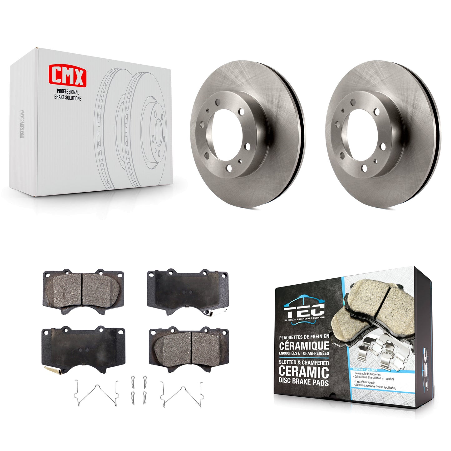 [Avant] Kit de Disque et plaquette (céramique) de frein pour Toyota Tacoma 4Runner FJ Cruiser K8T-100581