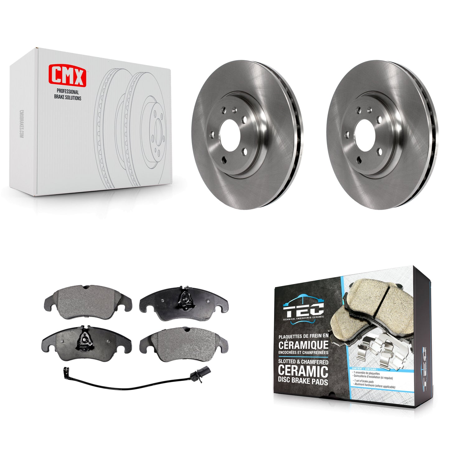 [Avant] Kit de Disque et plaquette (céramique) de frein pour Audi A4 Quattro Q5 A5 allroad K8T-100585