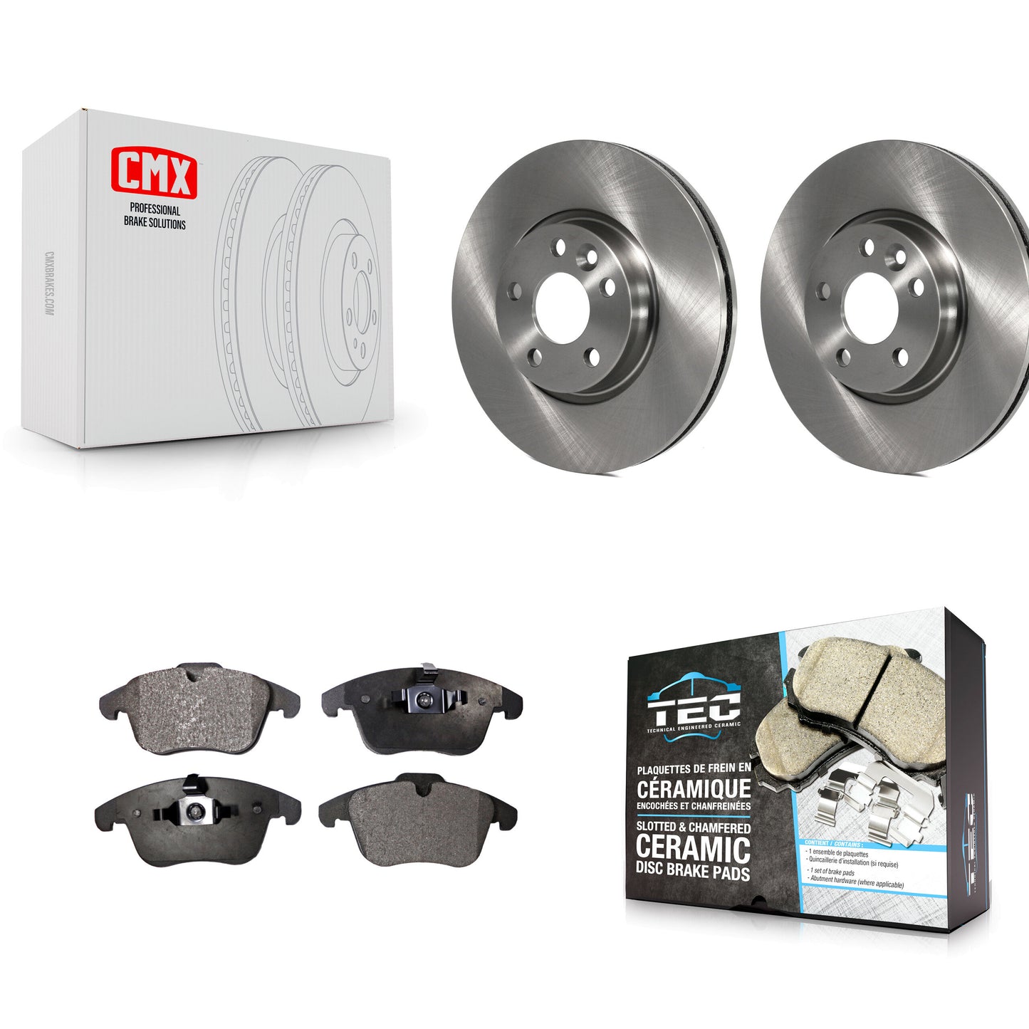 [Avant] Kit de Disque et plaquette (céramique) de frein pour Volvo S60 XC70 S80 Land Rover Range Evoque V60 V70 K8T-100594